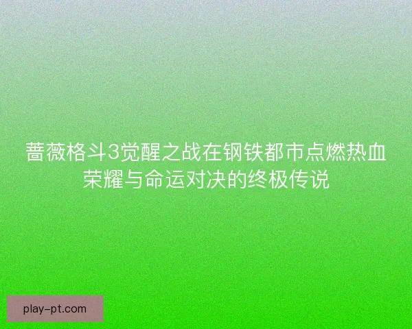 蔷薇格斗3觉醒之战在钢铁都市点燃热血荣耀与命运对决的终极传说
