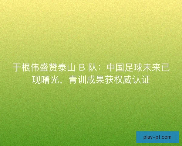 于根伟盛赞泰山 B 队：中国足球未来已现曙光，青训成果获权威认证
